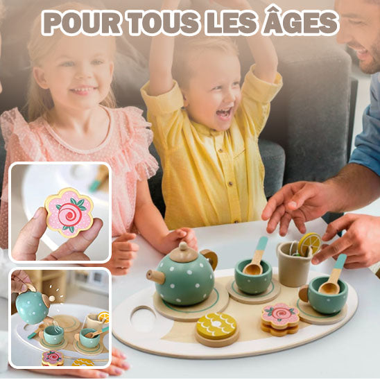 jouet-en-bois-bebe-thé-avec-la-famille