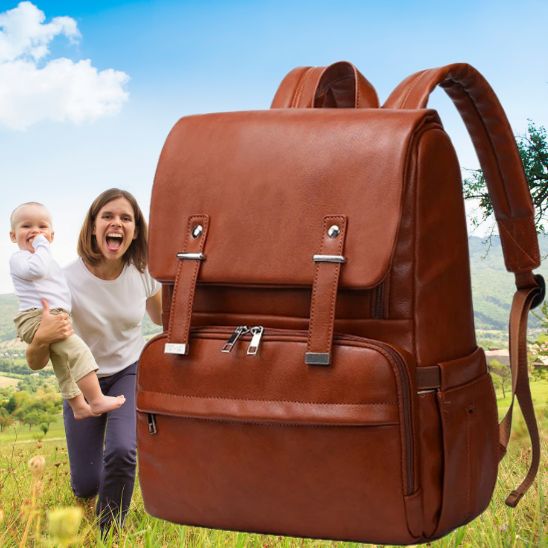 sac-a-dos-a-langer-shinny-bag-avec-maman