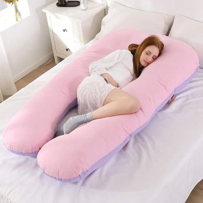 coussin-de-grossesse-pour-dormir-soutien-lombaire-et-allaitement-rose-et-violet