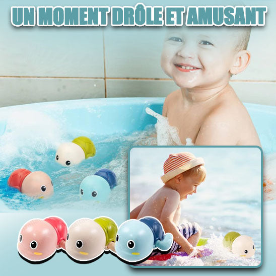 jouet-de-bain-swimming-turtule-drôle