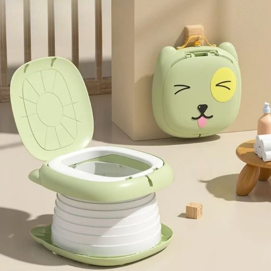 pot-toilette-bebe-potable-potty-vert