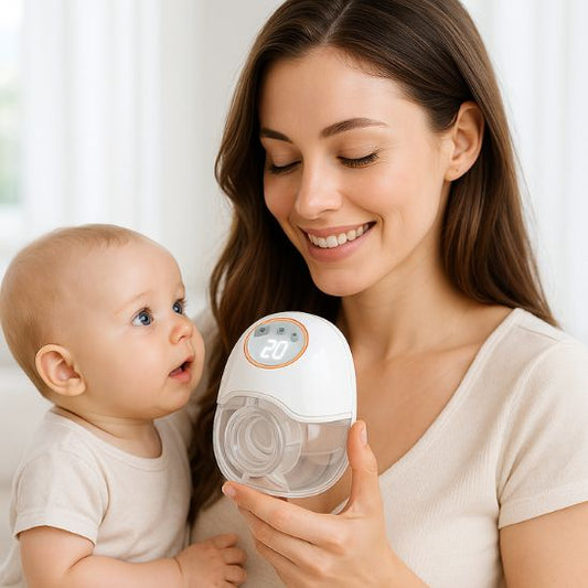 tire-lait-portable-zen-mom-avec-bebe